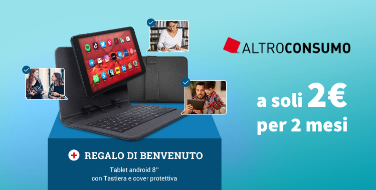 Tablet Android in omaggio